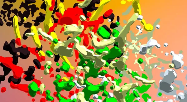 Astratto Sfondo Arte Illustrazione Sfondo Multicolore Arte Contemporanea Tavolozza Digitale — Foto Stock