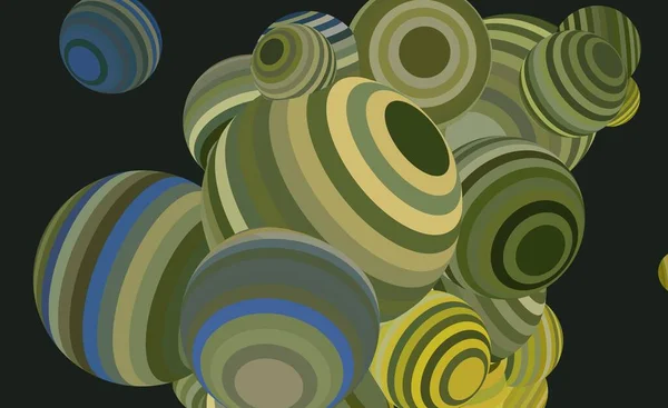Fondos Abstractos Ilustración Con Globos Multicolores Arte Contemporáneo Paleta Digital — Foto de Stock