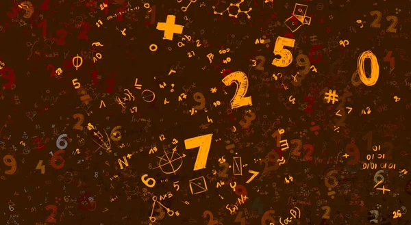 Math Ilustración Abstract Background Numbers Copy Space — Foto de Stock