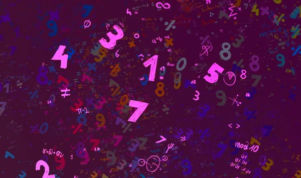 Matemática Ilustração Fundo Abstrato Com Números Espaço Cópia — Fotografia de Stock