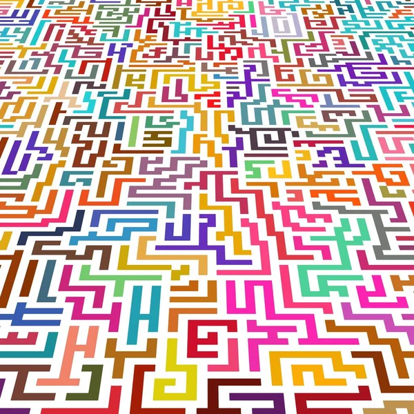 Farbenfroher Labyrinthhintergrund Illustration Mit Kopierraum — Stockfoto