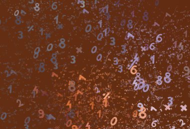 Matematik. 2D çizim. Numaralı soyut arkaplan, boşluğu kopyala 