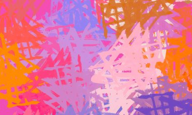 Soyut arka plan sanatı. 2D çizim. Etkileyici yağlı boya resim. Tuvalde fırça darbeleri. Modern sanat. Çok renkli arkaplan. Çağdaş sanat. İfade. Sanatsal dijital palet.