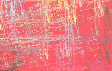 Soyut arka plan sanatı. 2D çizim. Etkileyici yağlı boya resim. Tuvalde fırça darbeleri. Modern sanat. Çok renkli arkaplan. Çağdaş sanat. İfade. Sanatsal dijital palet.