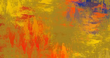 Soyut arka plan sanatı. 2D çizim. Etkileyici yağlı boya resim. Tuvalde fırça darbeleri. Modern sanat. Çok renkli arkaplan. Çağdaş sanat. İfade. Sanatsal dijital palet.