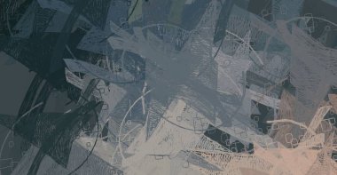 Soyut arka plan sanatı. 2D çizim. Etkileyici yağlı boya resim. Tuvalde fırça darbeleri. Modern sanat. Çok renkli arkaplan. Çağdaş sanat. İfade. Sanatsal dijital palet.