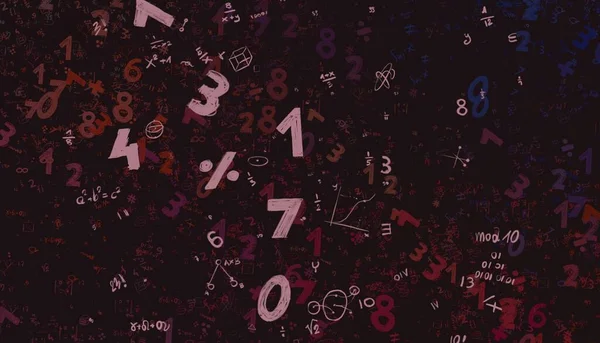 Math Ilustración Abstract Background Numbers Copy Space — Foto de Stock