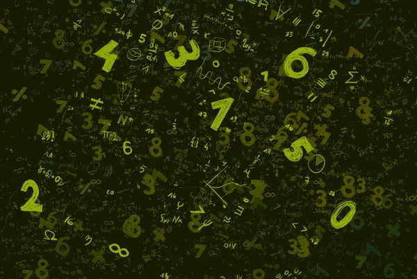 Matemática Ilustração Fundo Abstrato Com Números Espaço Cópia — Fotografia de Stock