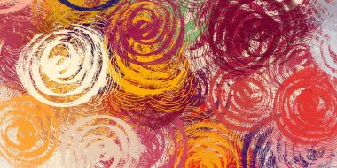 Soyut arka plan sanatı. 2D çizim. Etkileyici yağlı boya resim. Tuvalde fırça darbeleri. Modern sanat. Çok renkli arkaplan. Çağdaş sanat. İfade. Sanatsal dijital palet.