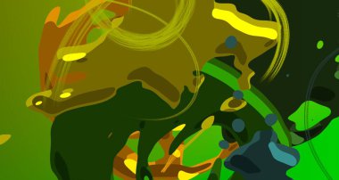 Soyut arka plan sanatı. 3 boyutlu illüstrasyon. Tuvalde fırça darbeleri. Çok renkli arkaplan. Çağdaş sanat. Sanatsal dijital palet.