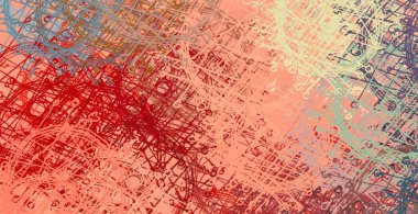 Soyut arka plan sanatı. 2D çizim. Etkileyici yağlı boya resim. Tuvalde fırça darbeleri. Modern sanat. Çok renkli arkaplan. Çağdaş sanat. İfade. Sanatsal dijital palet.