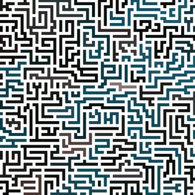 Renkli labirent arkaplanı, kopya alanı ile 3d illüstrasyon  