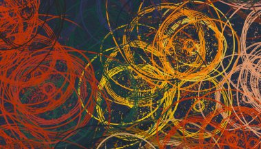 Soyut arka plan sanatı. 2D çizim. Etkileyici yağlı boya resim. Tuvalde fırça darbeleri. Modern sanat. Çok renkli arkaplan. Çağdaş sanat. İfade. Sanatsal dijital palet.