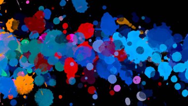 Soyut arka plan sanatı. Etkileyici yağlı boya resim. Tuvalde fırça darbeleri. Modern sanat. Çok renkli arkaplan. Çağdaş sanat. İfade. Sanatsal dijital palet.