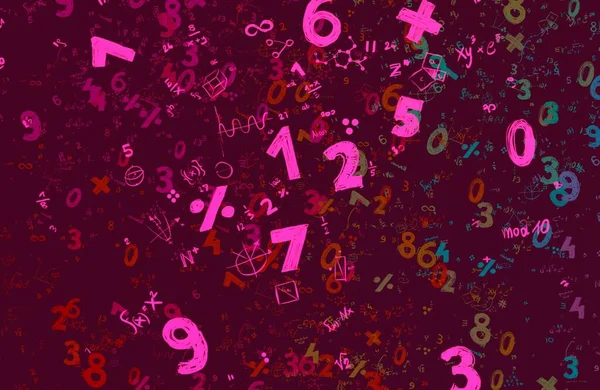 Matematik Illustration Abstrakt Bakgrund Med Siffror Kopiera Utrymme — Stockfoto