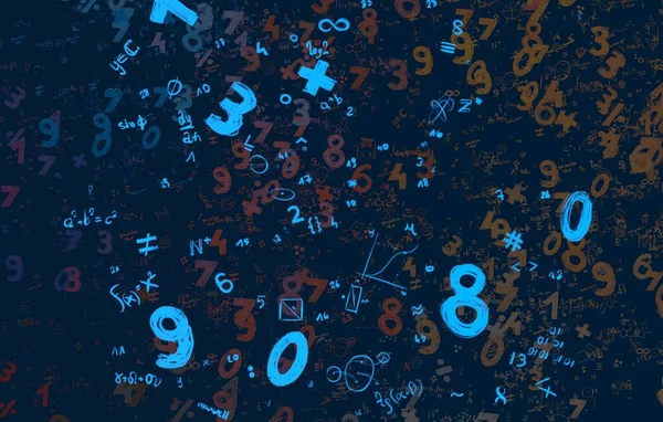 Math Ilustración Abstract Background Numbers Copy Space — Foto de Stock