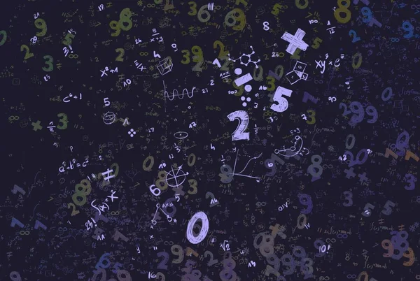 Matemática Ilustração Fundo Abstrato Com Números Espaço Cópia — Fotografia de Stock