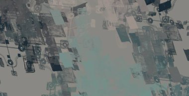 Soyut arka plan sanatı. 2D çizim. Etkileyici yağlı boya resim. Tuvalde fırça darbeleri. Modern sanat. Çok renkli arkaplan. Çağdaş sanat. İfade. Sanatsal dijital palet.