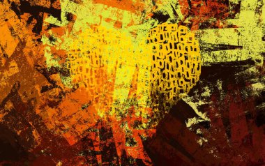 Soyut Sevgililer Günü arkaplan sanatı. Kalpler tuvalde. Çok renkli romantik bir fon. Çağdaş sanat. Sanatsal dijital palet.