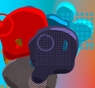 Soyut arka plan sanatı. 3 boyutlu illüstrasyon. Tuvalde fırça darbeleri. Çok renkli arkaplan. Çağdaş sanat. Sanatsal dijital palet.