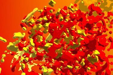 Soyut arka plan sanatı. 3 boyutlu illüstrasyon. Tuvalde fırça darbeleri. Çok renkli arkaplan. Çağdaş sanat. Sanatsal dijital palet.