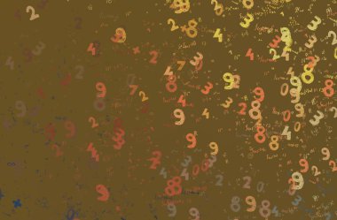 Matematik. 2D çizim. Numaralı soyut arkaplan, boşluğu kopyala 