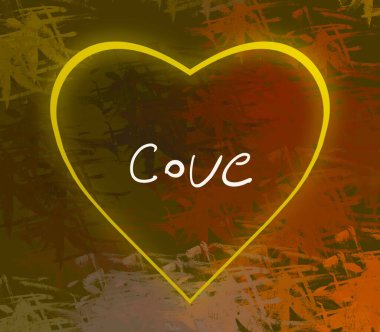 Soyut Sevgililer Günü arkaplan sanatı. Kalpler tuvalde. Çok renkli romantik bir fon. Çağdaş sanat. Sanatsal dijital palet.