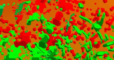 Soyut arka plan sanatı. 3 boyutlu illüstrasyon. Tuvalde fırça darbeleri. Çok renkli arkaplan. Çağdaş sanat. Sanatsal dijital palet.