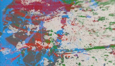 Soyut arka plan sanatı. 2D çizim. Etkileyici yağlı boya resim. Tuvalde fırça darbeleri. Modern sanat. Çok renkli arkaplan. Çağdaş sanat. İfade. Sanatsal dijital palet.