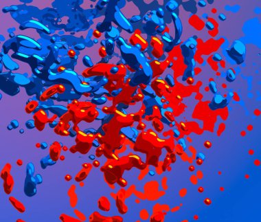 Soyut arka plan sanatı. 3 boyutlu illüstrasyon. Tuvalde fırça darbeleri. Çok renkli arkaplan. Çağdaş sanat. Sanatsal dijital palet.