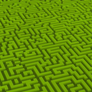 Renkli labirent arkaplanı, kopya alanı ile 3d illüstrasyon  