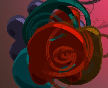 Soyut arka plan sanatı. 3 boyutlu illüstrasyon. Tuvalde fırça darbeleri. Çok renkli arkaplan. Çağdaş sanat. Sanatsal dijital palet.