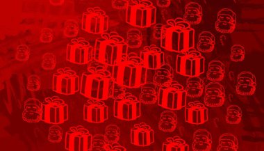 Kopya alanı için soyut noel arkaplanı, yeni yıl konsepti 