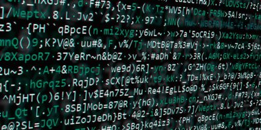 Yazılım geliştirici programlama kodu. Soyut modern sanal bilgisayar senaryosu. Masaüstü ekranında yazılım geliştirici programcının çalışması 