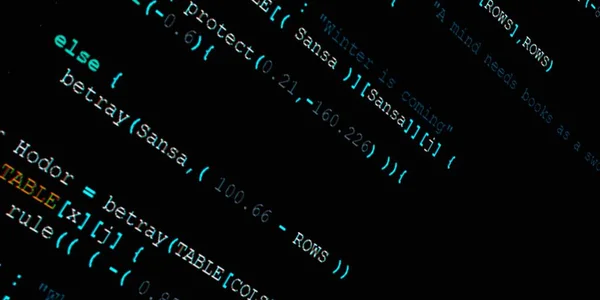 Software Developer Programming Code Abstract Modern Virtual Computer Script Work — Stock Photo, Image