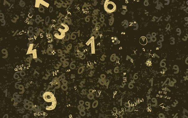 Matematika Ilustrasi Latar Belakang Abstrak Dengan Angka Ruang Penyalinan — Stok Foto