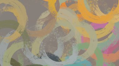 Soyut arka plan sanatı. 2D çizim. Etkileyici yağlı boya resim. Tuvalde fırça darbeleri. Modern sanat. Çok renkli arkaplan. Çağdaş sanat. İfade. Sanatsal dijital palet.