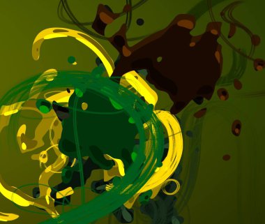 Soyut arka plan sanatı. 3 boyutlu illüstrasyon. Tuvalde fırça darbeleri. Çok renkli arkaplan. Çağdaş sanat. Sanatsal dijital palet.