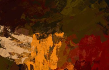 Soyut arka plan sanatı. 2D çizim. Etkileyici yağlı boya resim. Tuvalde fırça darbeleri. Modern sanat. Çok renkli arkaplan. Çağdaş sanat. İfade. Sanatsal dijital palet.