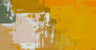 Soyut arka plan sanatı. 2D çizim. Etkileyici yağlı boya resim. Tuvalde fırça darbeleri. Modern sanat. Çok renkli arkaplan. Çağdaş sanat. İfade. Sanatsal dijital palet.