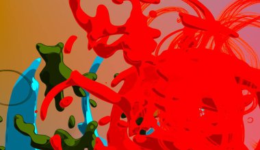 Soyut arka plan sanatı. Etkileyici yağlı boya resim. Tuvalde fırça darbeleri. Modern sanat. Çok renkli arkaplan. Çağdaş sanat. İfade. Sanatsal dijital palet.