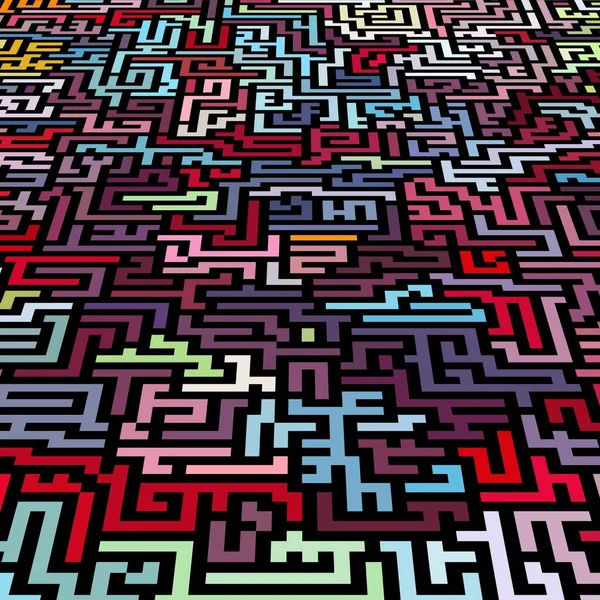 Färgglada Labyrint Bakgrund Illustration Med Kopia Utrymme — Stockfoto