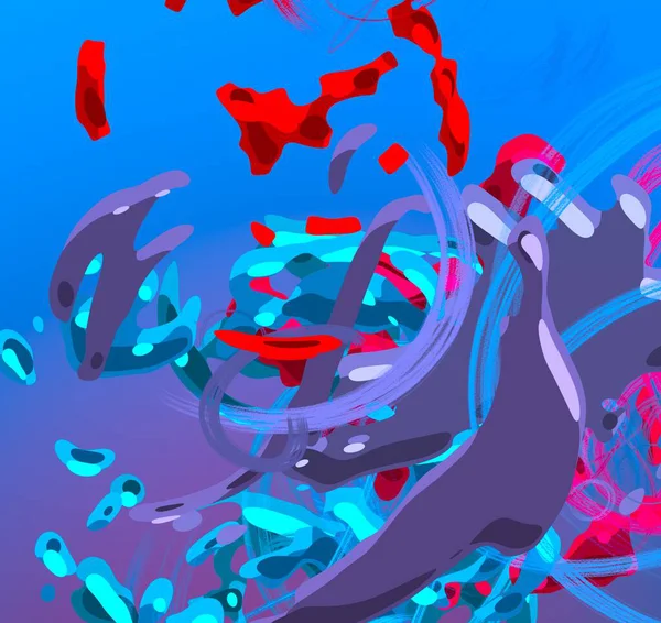 Abstrakte Hintergrundkunst Expressive Ölmalerei Pinselstriche Auf Leinwand Moderne Kunst Mehrfarbiger — Stockfoto