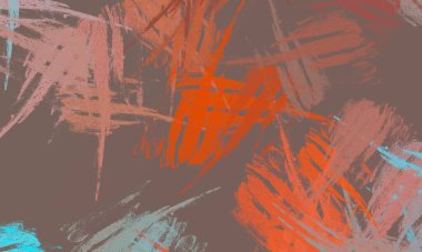 Soyut arka plan sanatı. 2D çizim. Etkileyici yağlı boya resim. Tuvalde fırça darbeleri. Modern sanat. Çok renkli arkaplan. Çağdaş sanat. İfade. Sanatsal dijital palet.