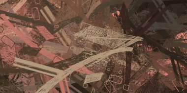 Soyut arka plan sanatı. 2D çizim. Etkileyici yağlı boya resim. Tuvalde fırça darbeleri. Modern sanat. Çok renkli arkaplan. Çağdaş sanat. İfade. Sanatsal dijital palet.