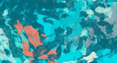 Soyut arka plan sanatı. 2D çizim. Etkileyici yağlı boya resim. Tuvalde fırça darbeleri. Modern sanat. Çok renkli arkaplan. Çağdaş sanat. İfade. Sanatsal dijital palet.