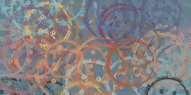 Soyut arka plan sanatı. 2D çizim. Etkileyici yağlı boya resim. Tuvalde fırça darbeleri. Modern sanat. Çok renkli arkaplan. Çağdaş sanat. İfade. Sanatsal dijital palet.