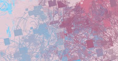 Soyut arka plan sanatı. 2D çizim. Etkileyici yağlı boya resim. Tuvalde fırça darbeleri. Modern sanat. Çok renkli arkaplan. Çağdaş sanat. İfade. Sanatsal dijital palet.