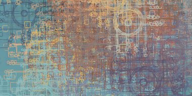 Soyut arka plan sanatı. 2D çizim. Etkileyici yağlı boya resim. Tuvalde fırça darbeleri. Modern sanat. Çok renkli arkaplan. Çağdaş sanat. İfade. Sanatsal dijital palet.