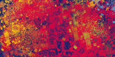 Soyut arka plan sanatı. 2D çizim. Etkileyici yağlı boya resim. Tuvalde fırça darbeleri. Modern sanat. Çok renkli arkaplan. Çağdaş sanat. İfade. Sanatsal dijital palet.